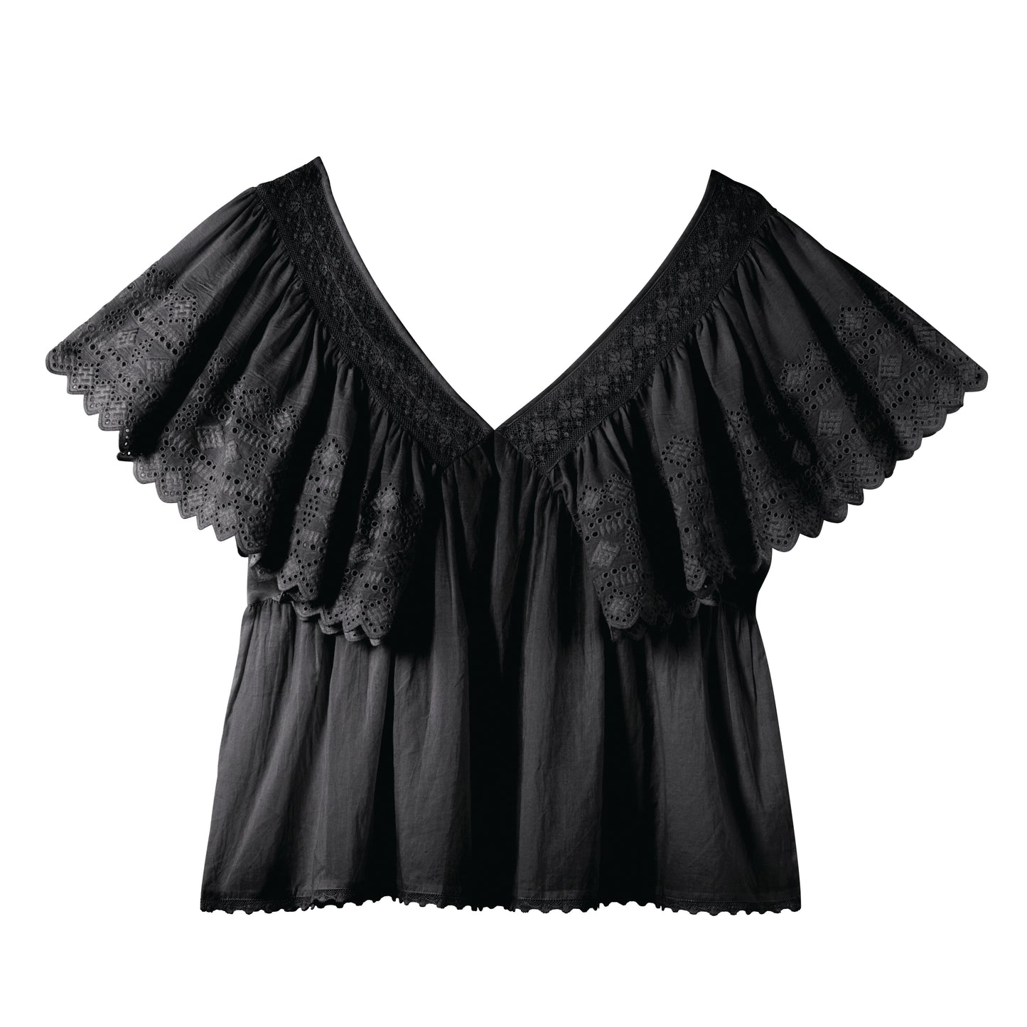 Camelia Top Black