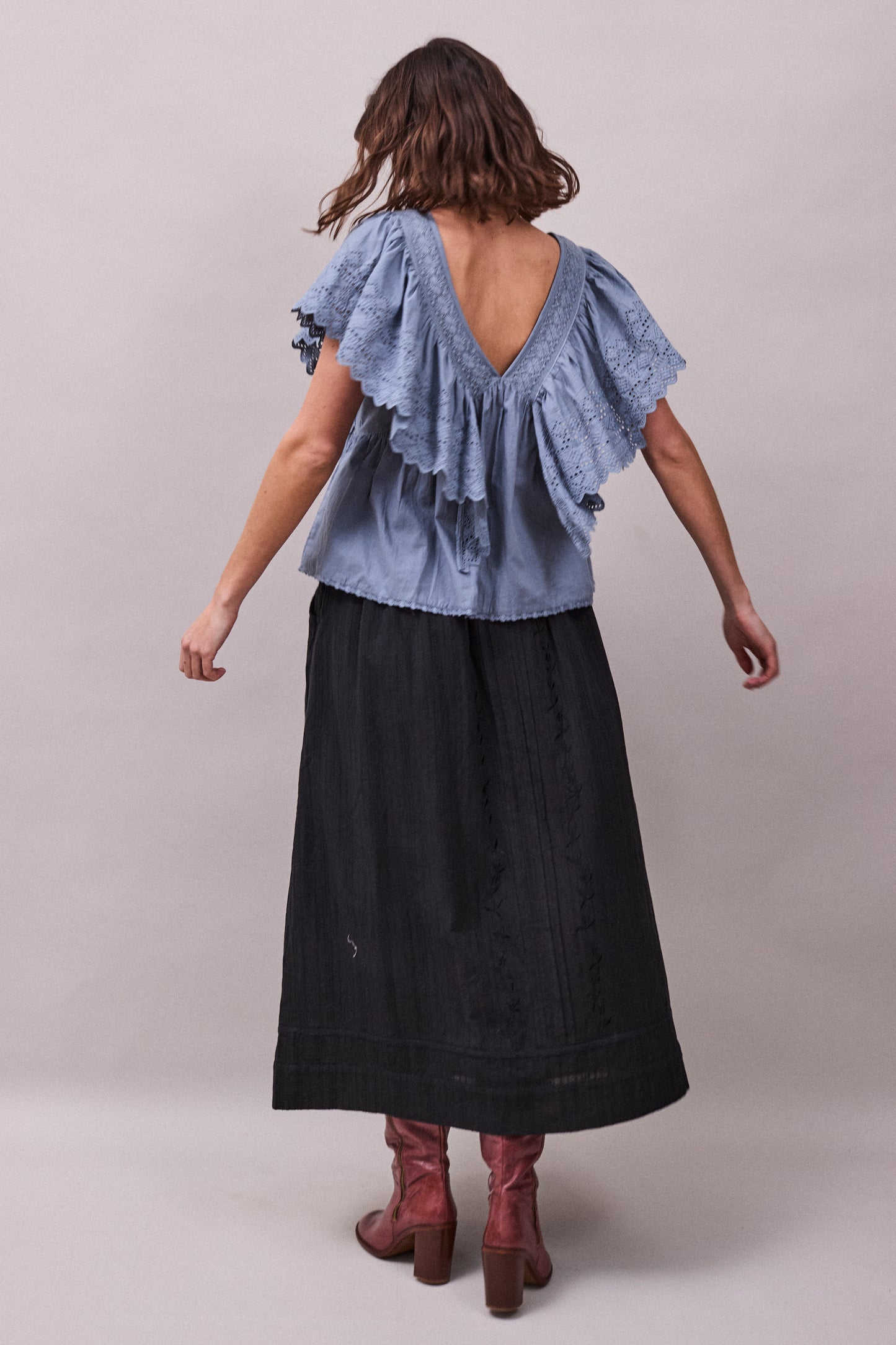 Camelia Top Cornflower Blue