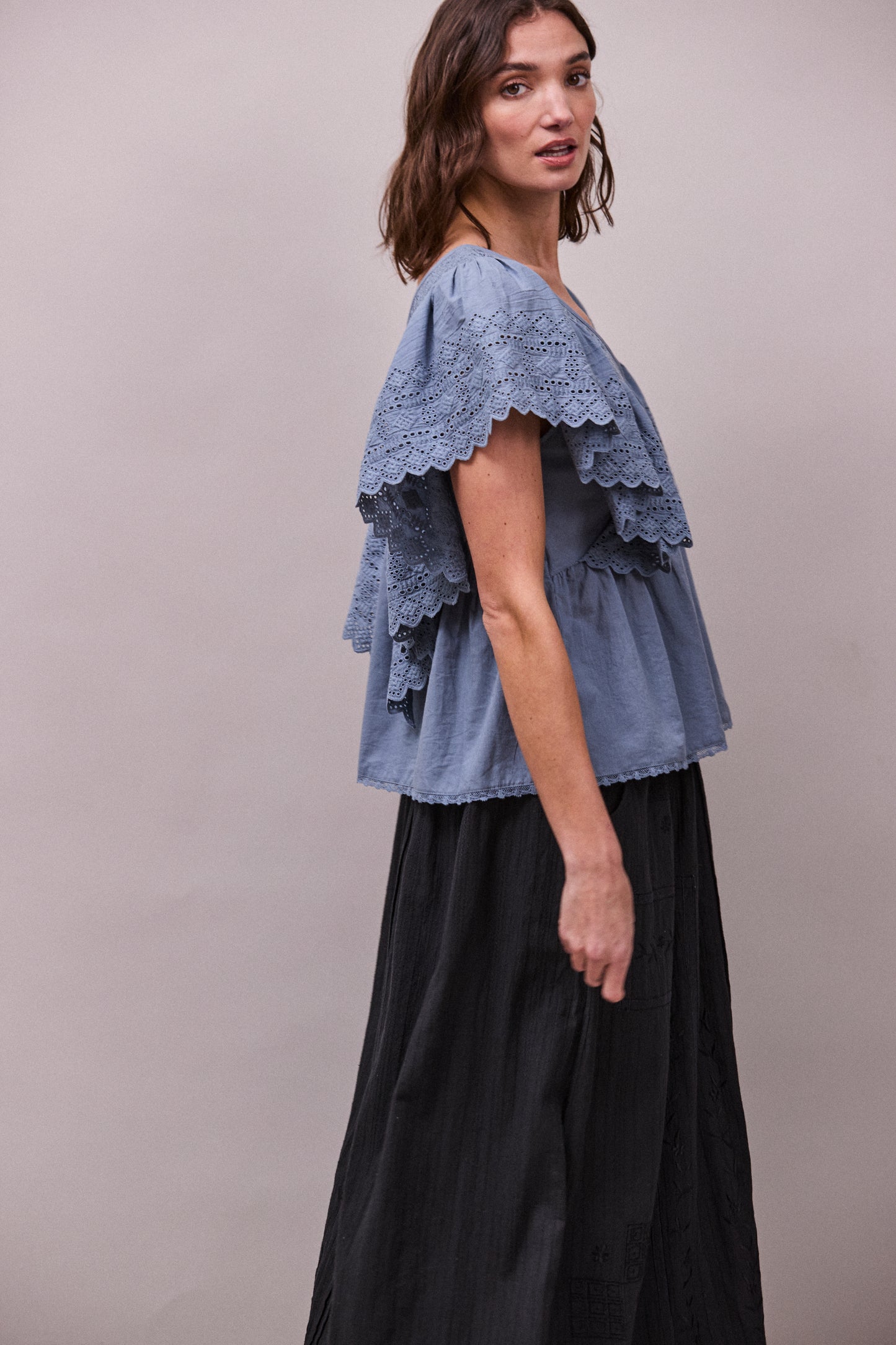 Camelia Top Cornflower Blue