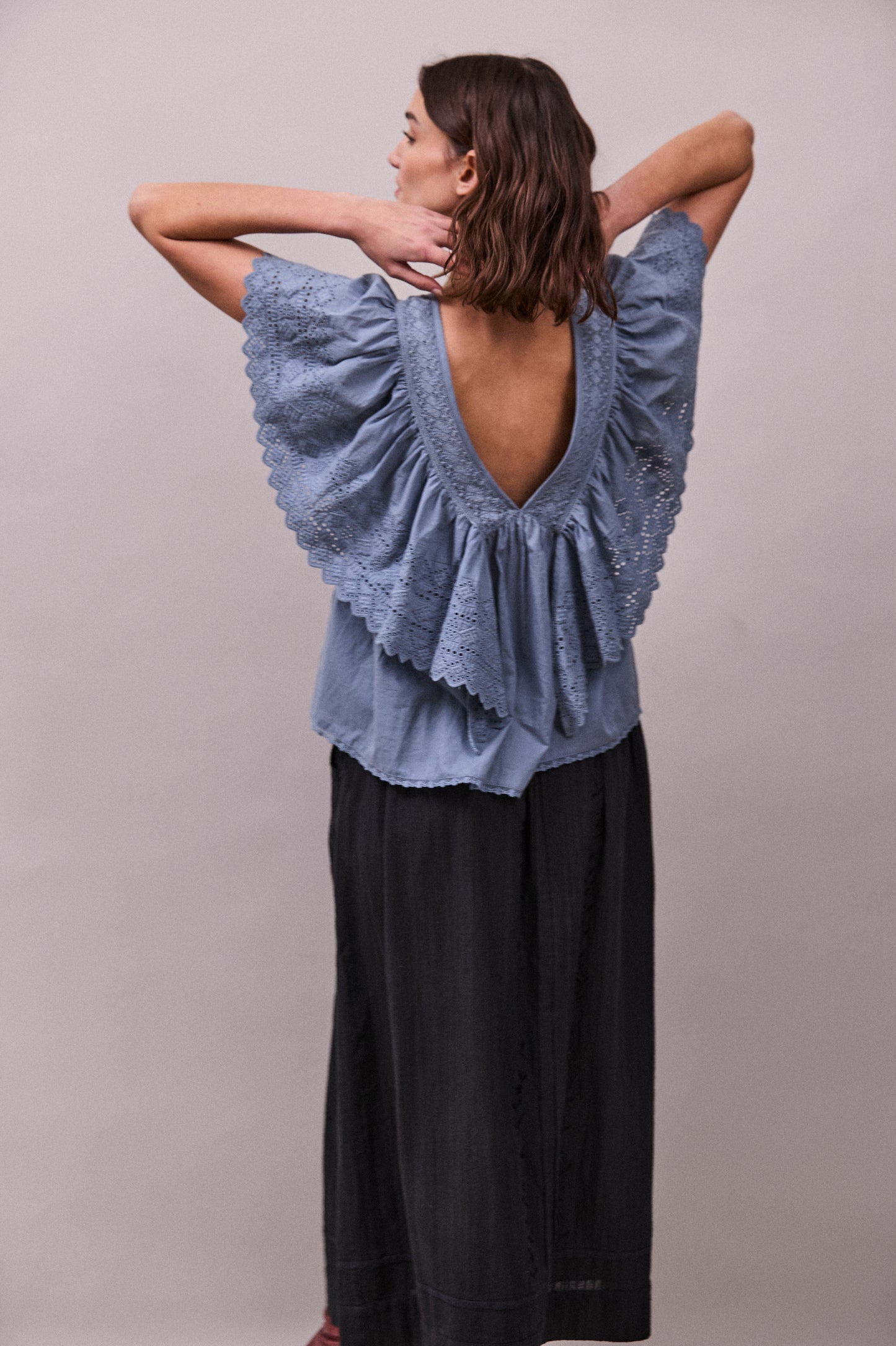 Camelia Top Cornflower Blue