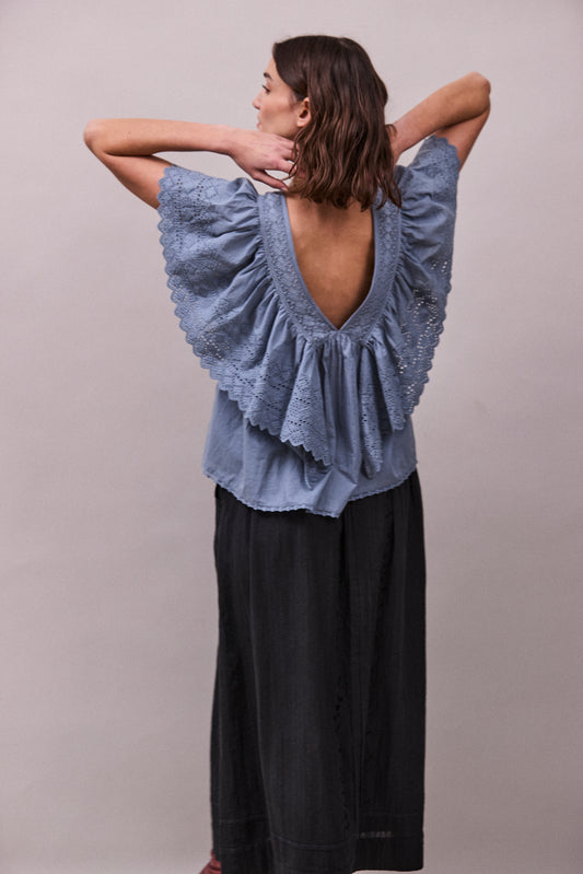 Camelia Top Cornflower Blue