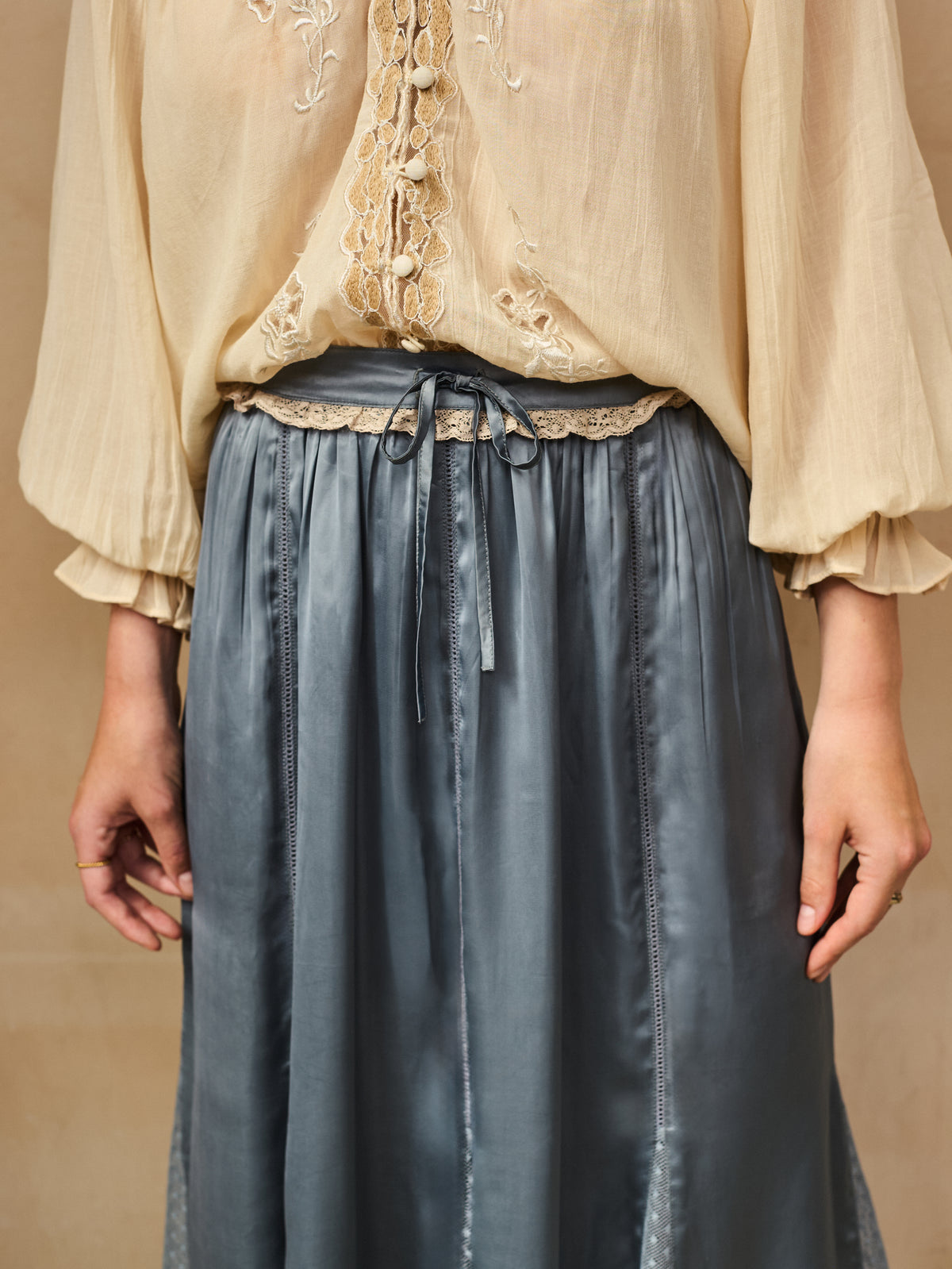 Enid Skirt - Slate Blue