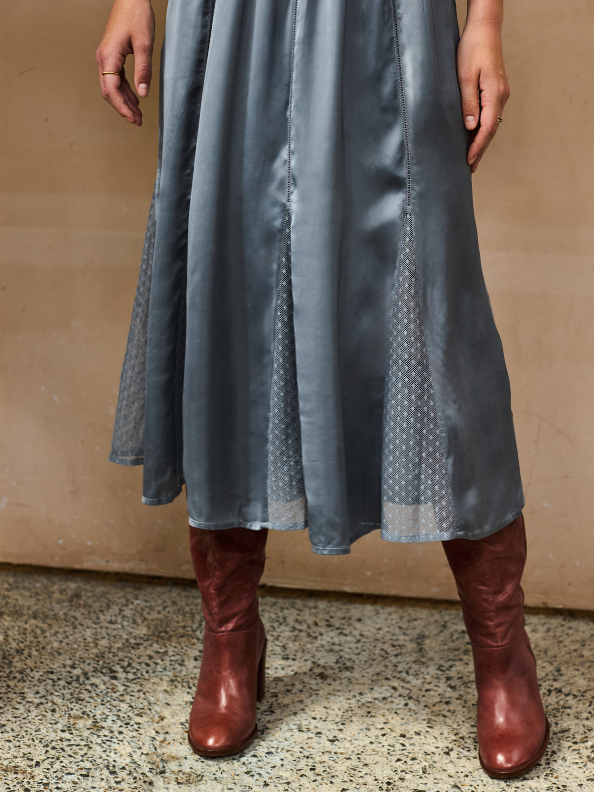 Enid Skirt - Slate Blue