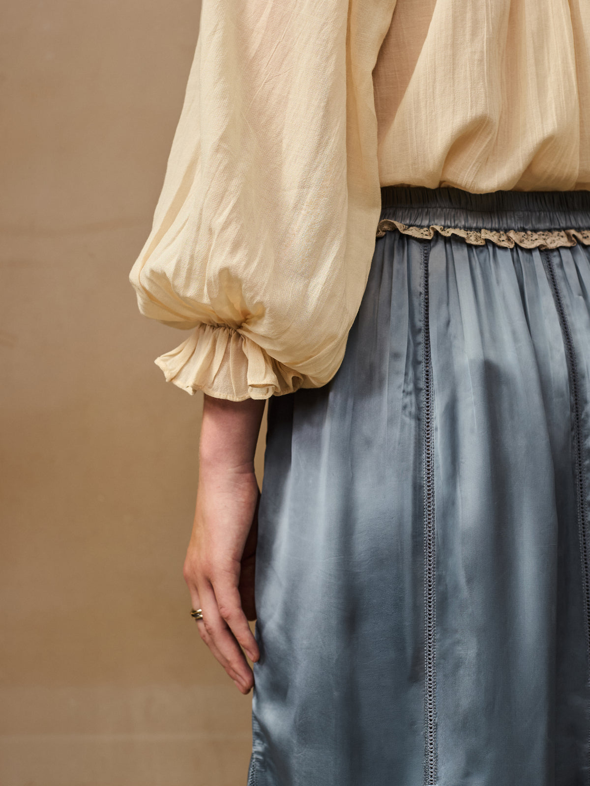 Enid Skirt - Slate Blue